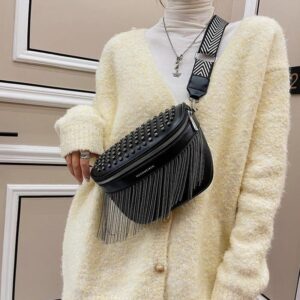sac banane en cuir de luxe pour femme bandoulière devant