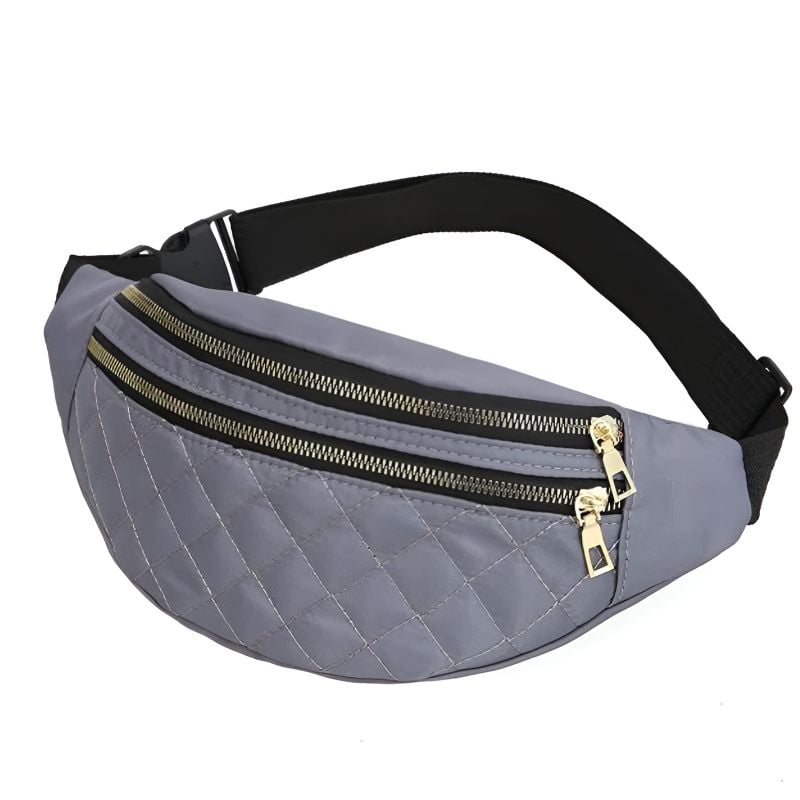 Graue Bauchtasche für Damen für den Abend Qualität