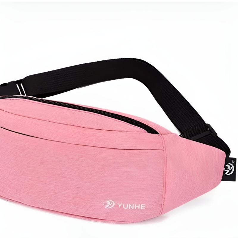 Rosa Bauchtasche mit 2 Taschen