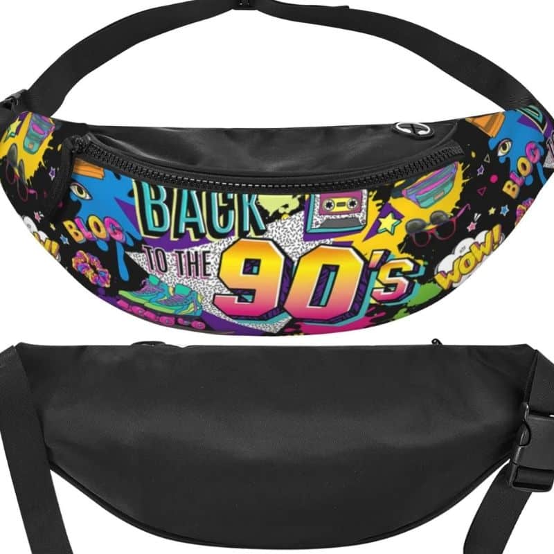 Bauchtasche aus den 90ern, vorne und hinten
