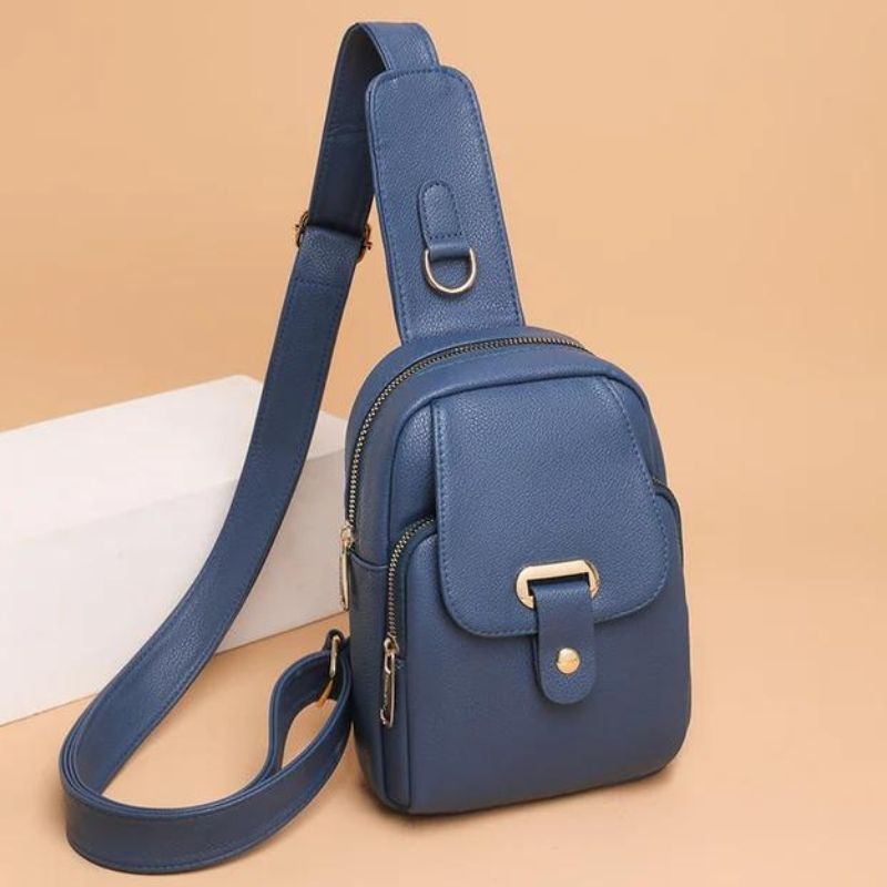 Marineblaue Bauchtasche mit Schulterriemen