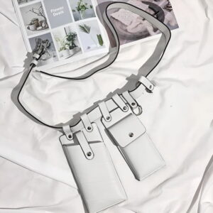 sac banane ceinture cuir femme blanc