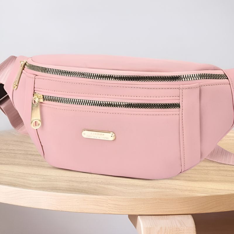 Bauchtasche aus rosa Baumwolle