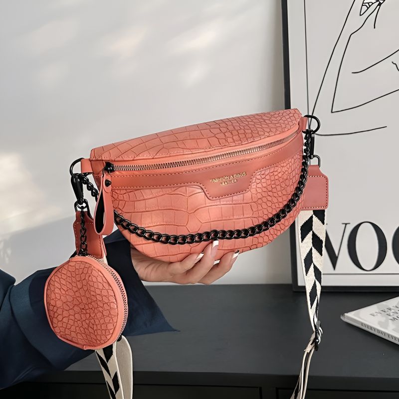 Ansicht Rosa Bauchtasche für Damen im Herbst