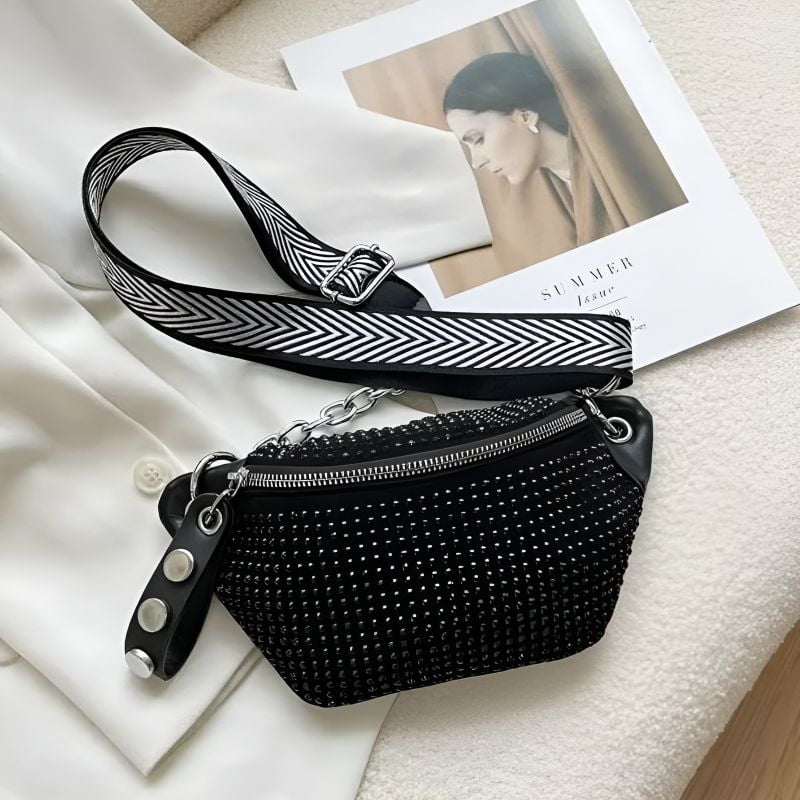 Bauchtasche für Damen aus glänzendem Leder – Bild 2