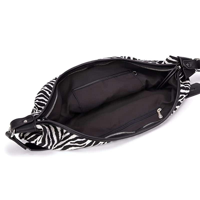 Zebra-Bauchtasche innen