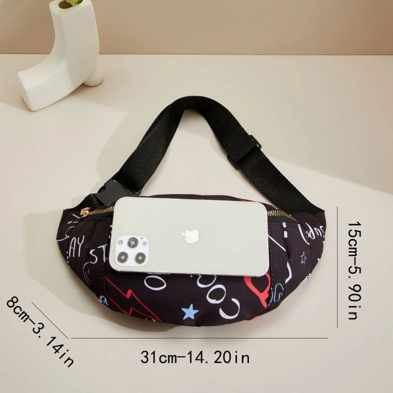 Widerstandsfähige Bauchtasche mit verstellbarem Schulterriemen