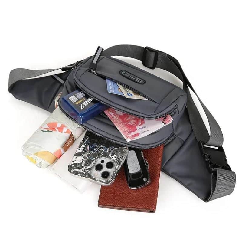 Graue Bauchtasche für Damen Qualität
