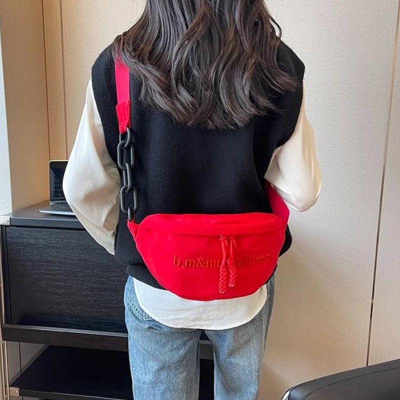 Rote Bauchtasche für Damen Design