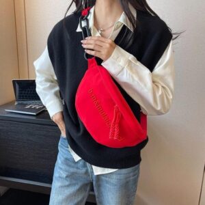 Sac banane femme rouge joli