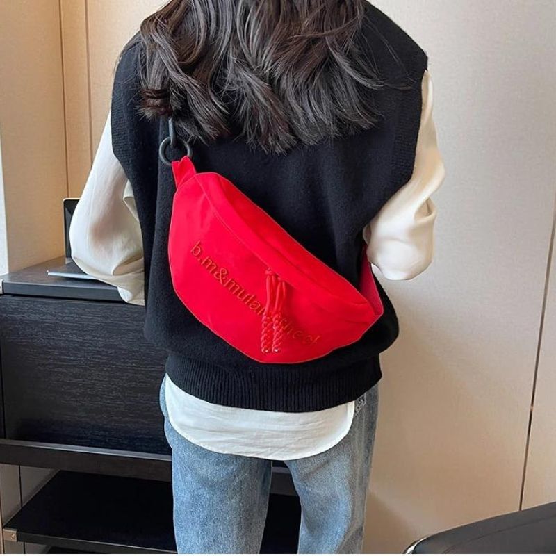 Rote Bauchtasche für Damen Qualität
