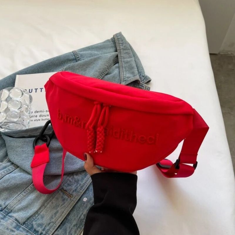 Rote Bauchtasche für Damen