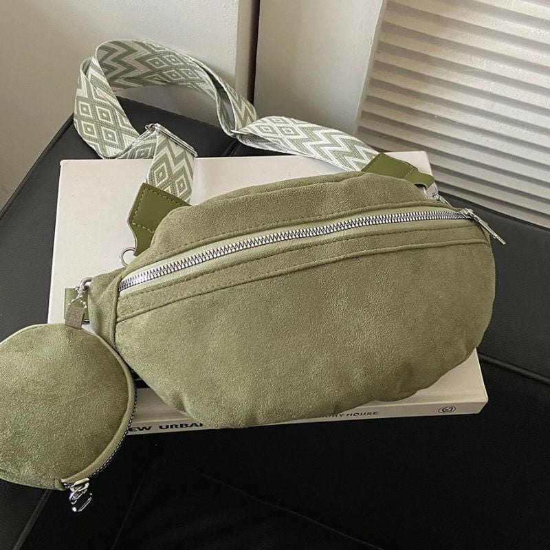 Wildleder-Bauchtasche für Damen