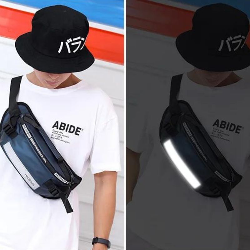 Hübsche große Bauchtasche für Herren aus Nylon
