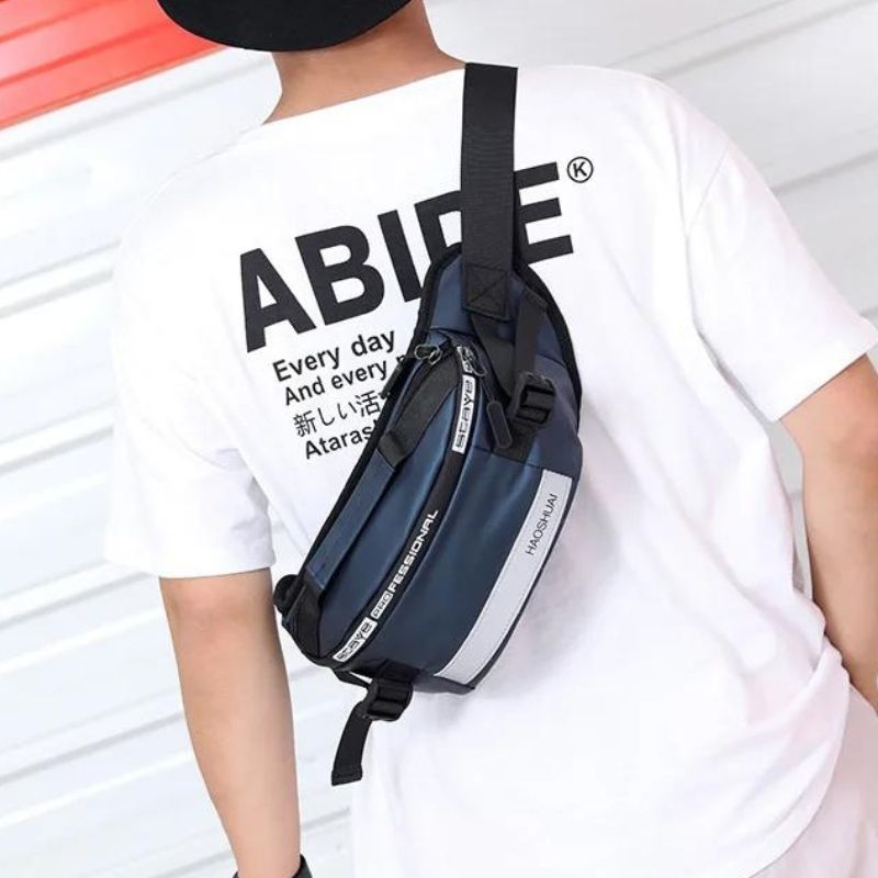 Große, strapazierfähige Bauchtasche aus Nylon für Herren