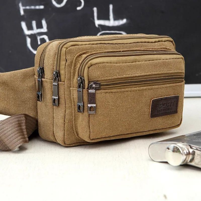 Große Bauchtasche aus Canvas für Herren