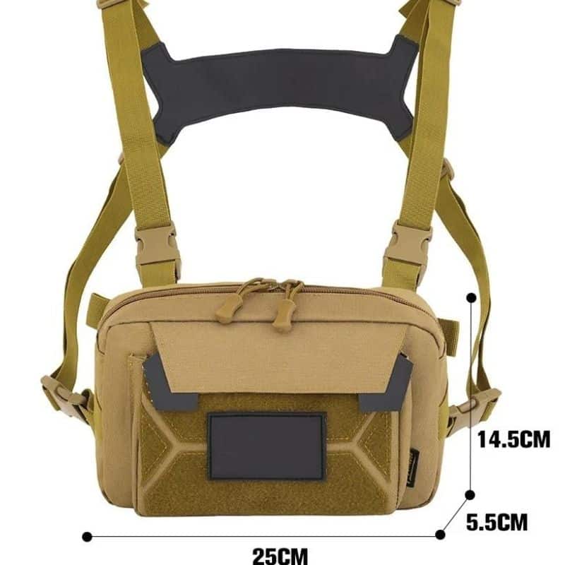 Kleine Bauchtasche aus Stoff mit Schulterriemen für Herren Design