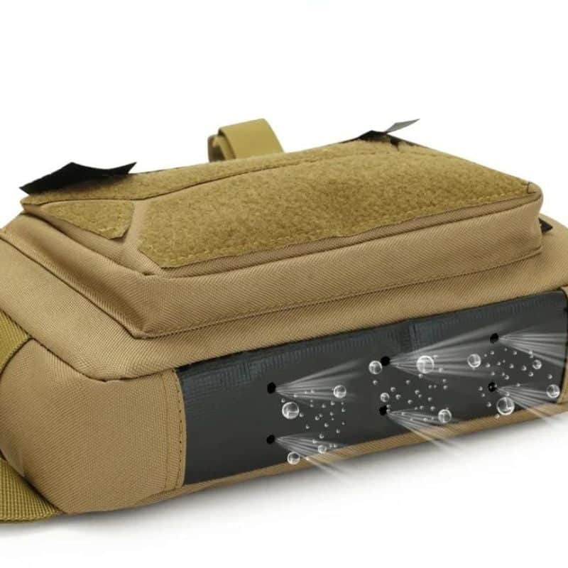 Kleine Bauchtasche aus Stoff mit Schulterriemen für Herren praktisch