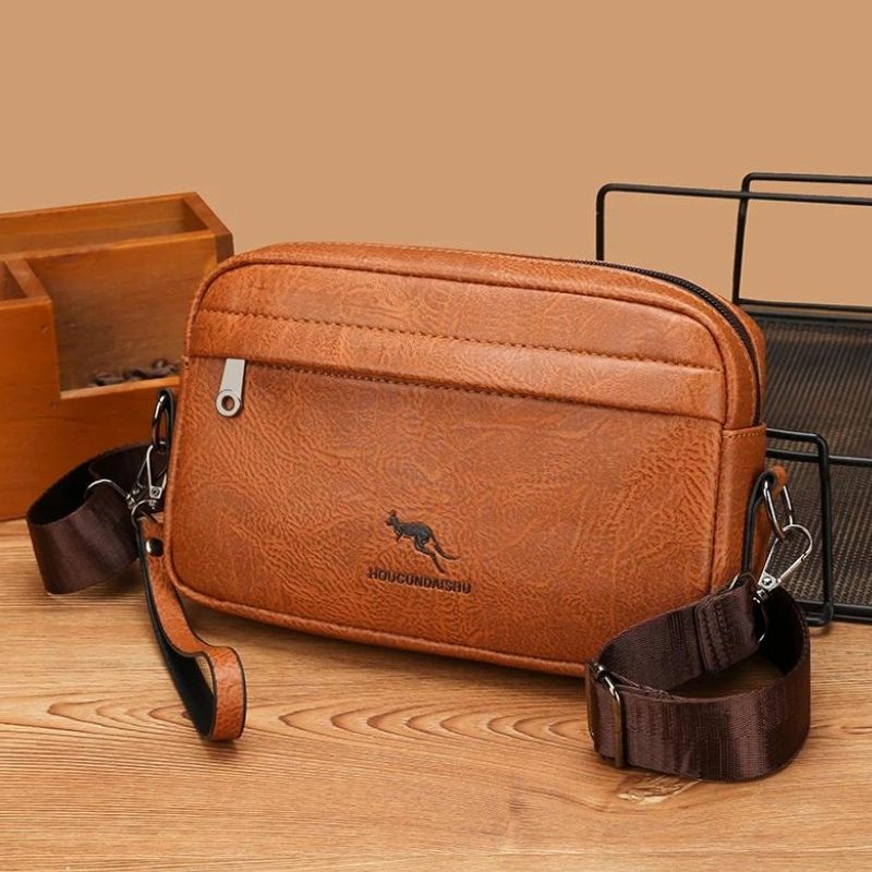 Design Bauchtasche aus Leder mit Schulterriemen für Herren