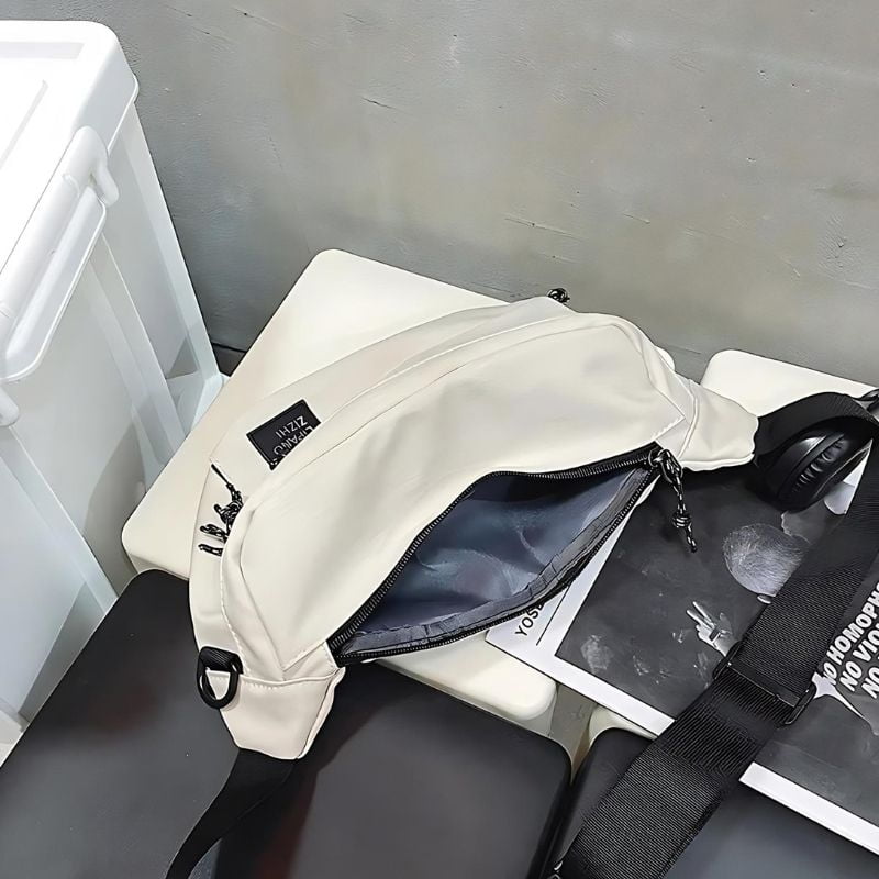 Robuste weiße Bauchtasche für Herren