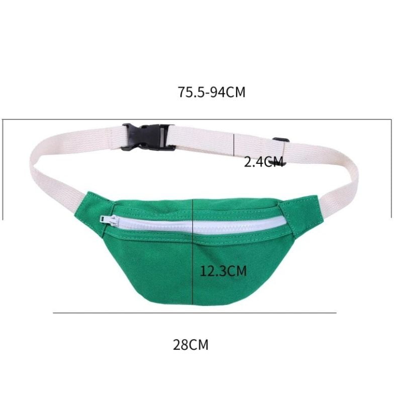 Weiße und jadefarbene Bauchtasche für Herren Design