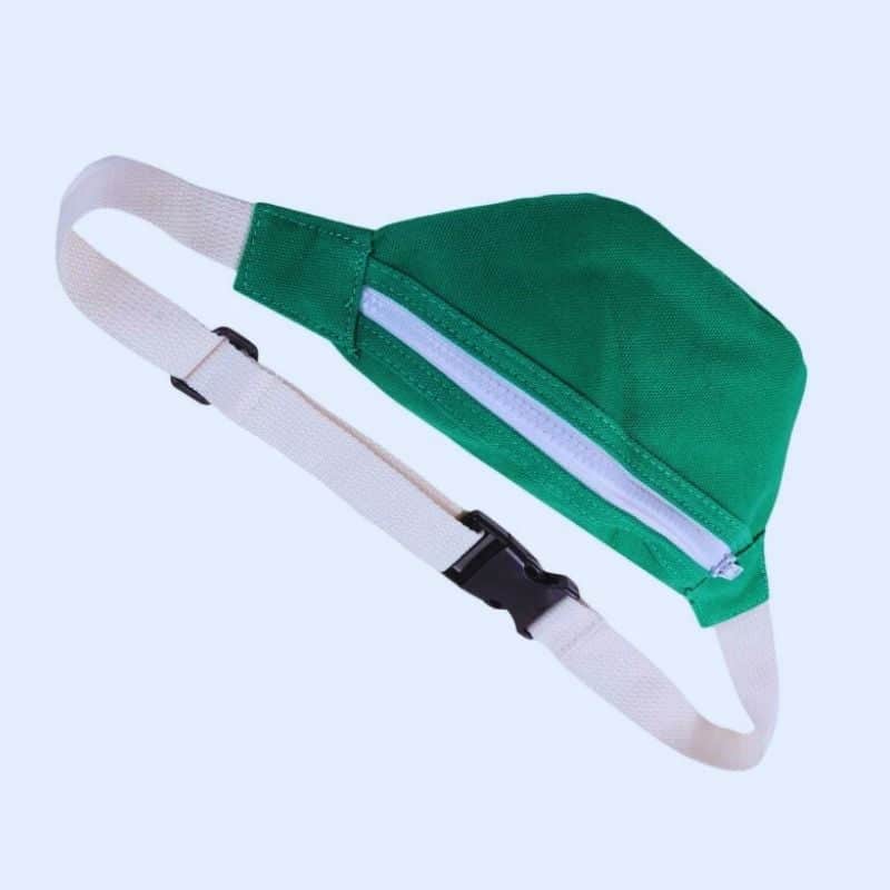 Hübsche weiße und jadefarbene Bauchtasche für Herren