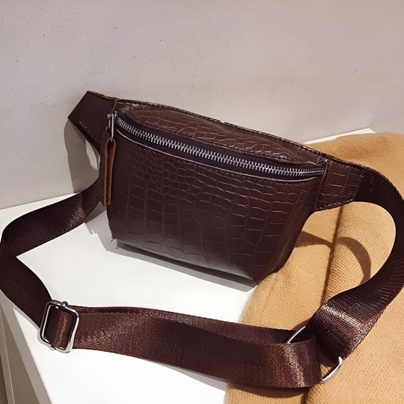 Krokodil-Bauchtasche