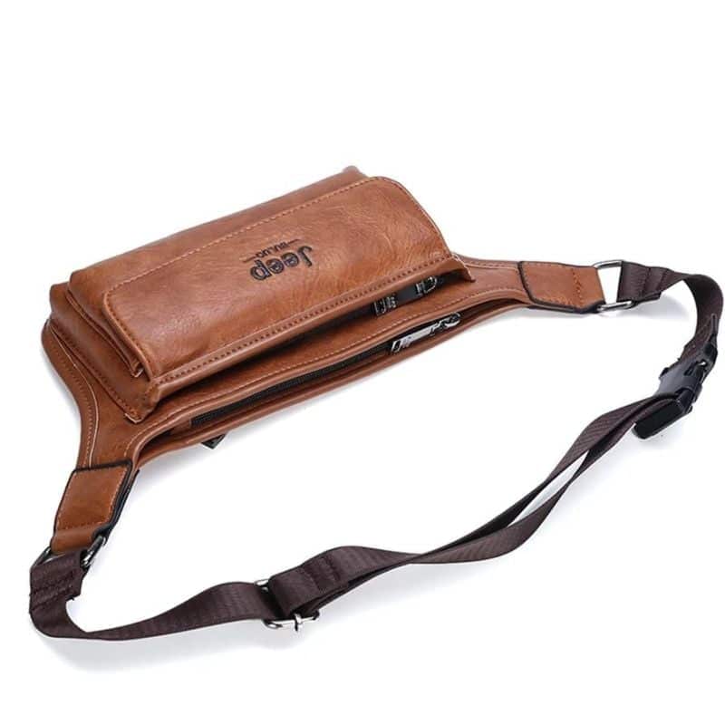 Luxus-Bauchtasche aus Leder für Herren – Bild 2