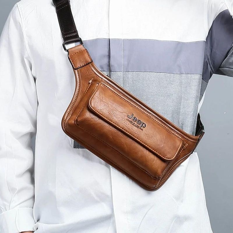 Ästhetische Luxus-Bauchtasche aus Leder für Herren