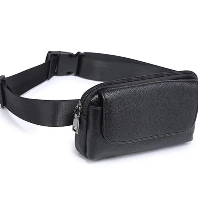 Kleine Bauchtasche aus Leder für Herren
