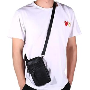 sac banane cuir homme taille passeport joli