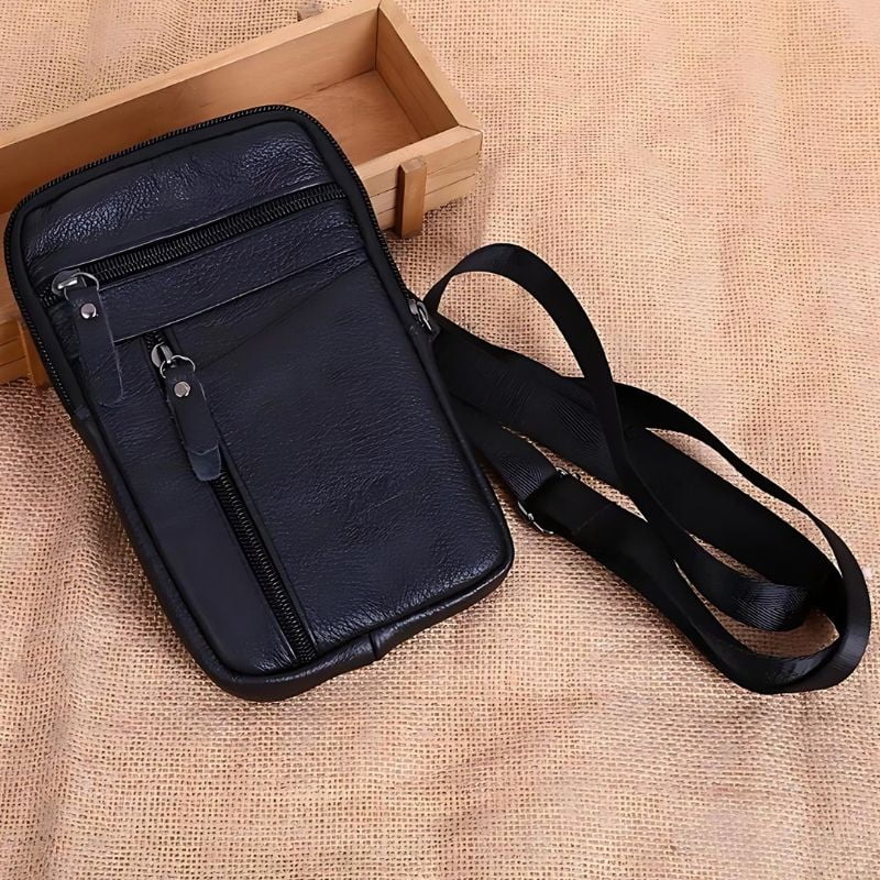 Bauchtasche aus Leder für Herren in Passgröße Qualität