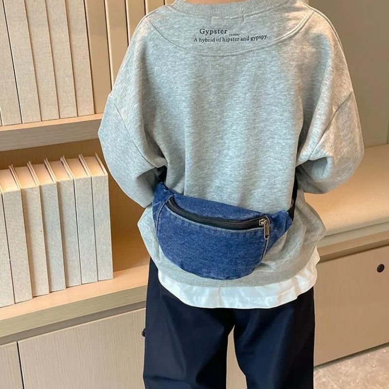 Blaue Bauchtasche für Kinder Qualität