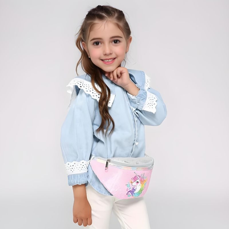 Süße Pailletten-Bauchtasche für Kinder