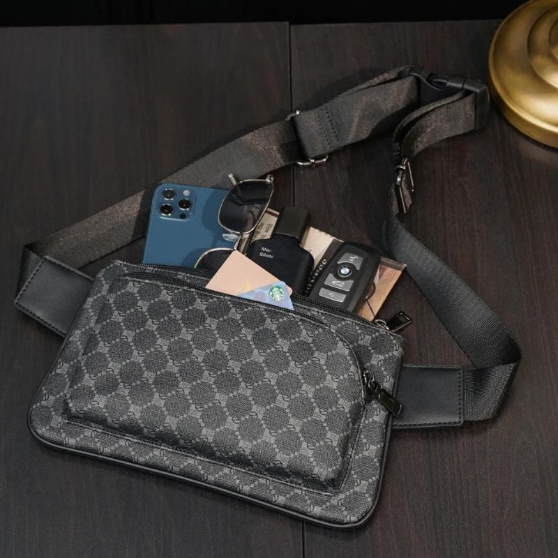 Praktische Bauchtasche aus Kunstleder für Herren