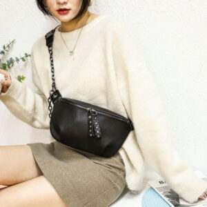 sac banane femme noir design
