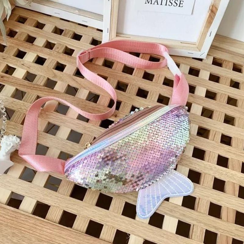 Pailletten-Bauchtasche für Damen