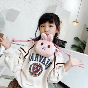 Weiche rosa Bauchtasche für Mädchen