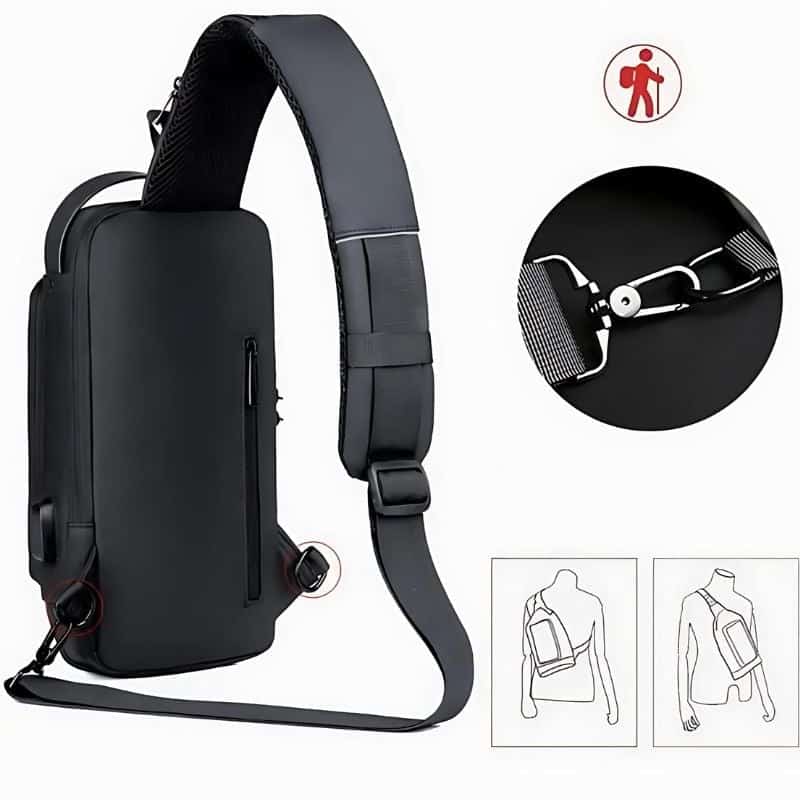 Diebstahlschutz-Bauchtasche für Herren Design