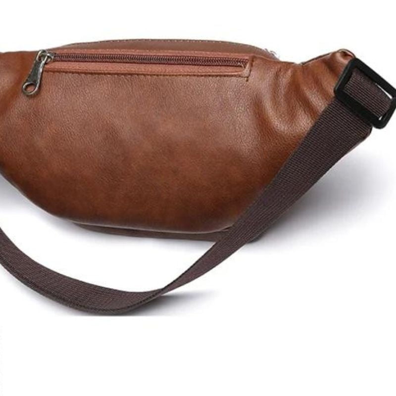 Braune Bauchtasche aus Leder für Herren Qualität