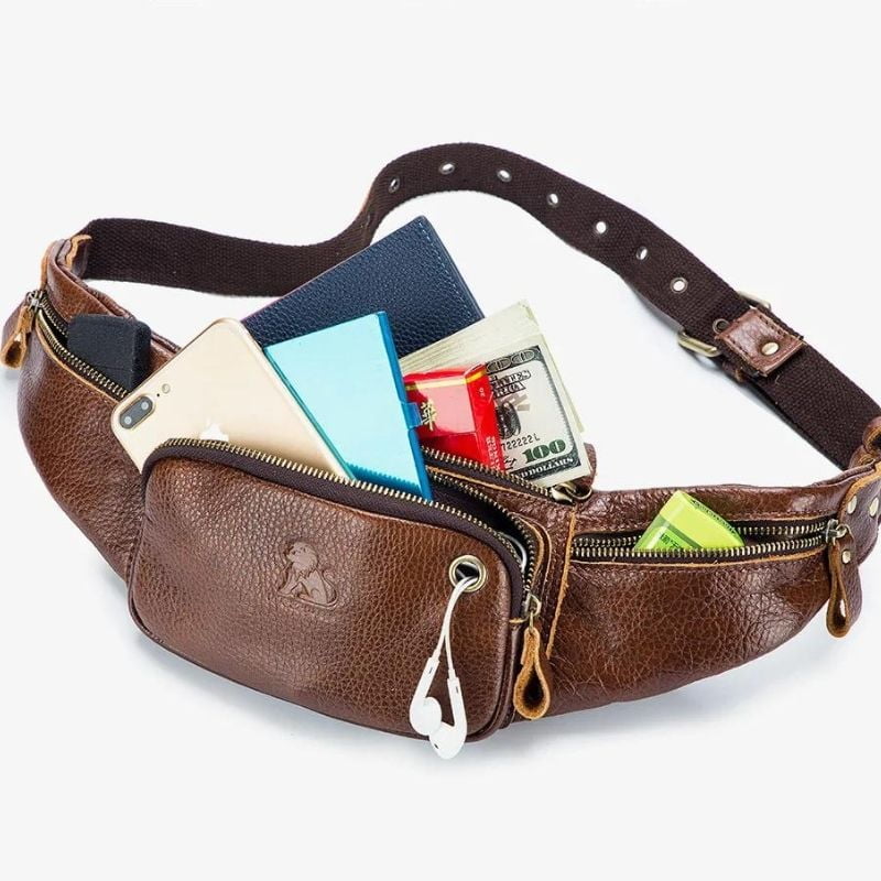 Praktische Bauchtasche für Herren mit mehreren Taschen