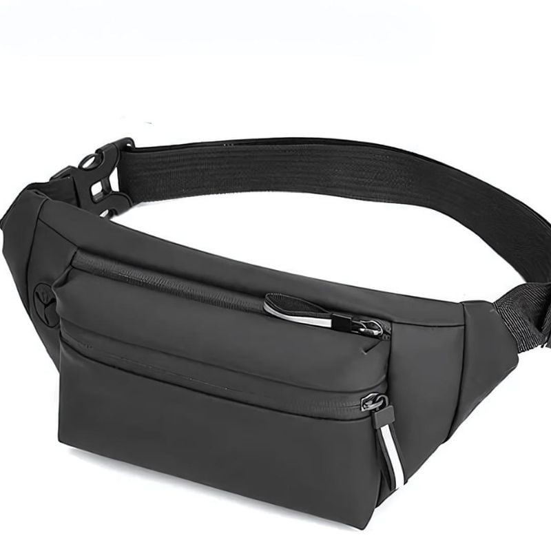 Schwarze Bauchtasche für Herren