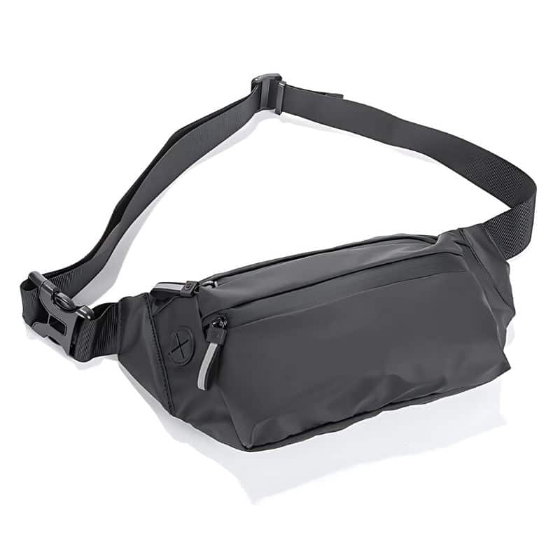 Schwarze Bauchtasche für Herren Qualität