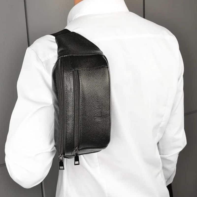 Rechteckige Bauchtasche für Herren – Bild 2