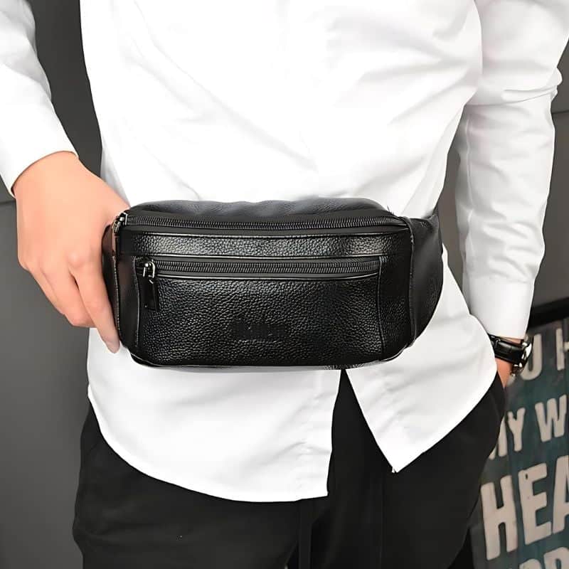 Rechteckige Bauchtasche für Herren Qualität