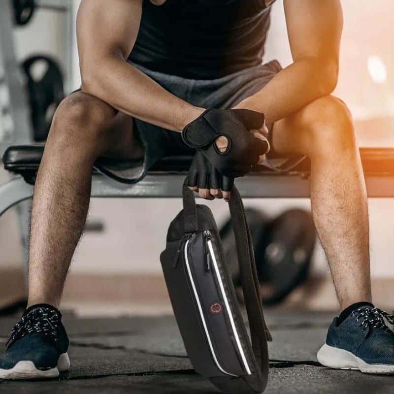 Bauchtasche für Herren mit drei Taschen aus Nylon Qualität