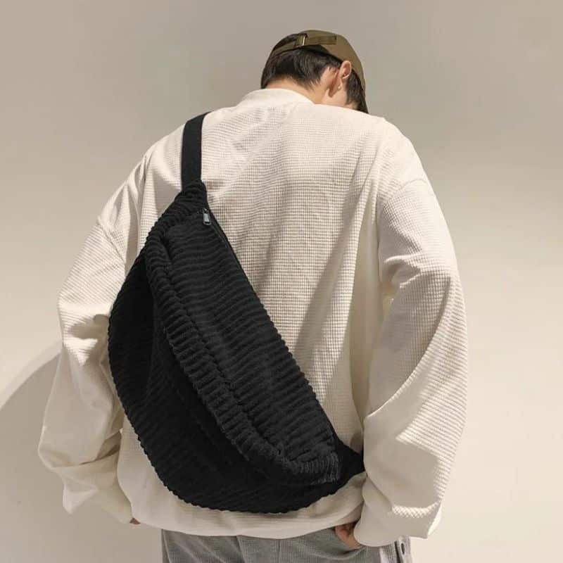 Hübsche Bauchtasche aus Samt für Herren