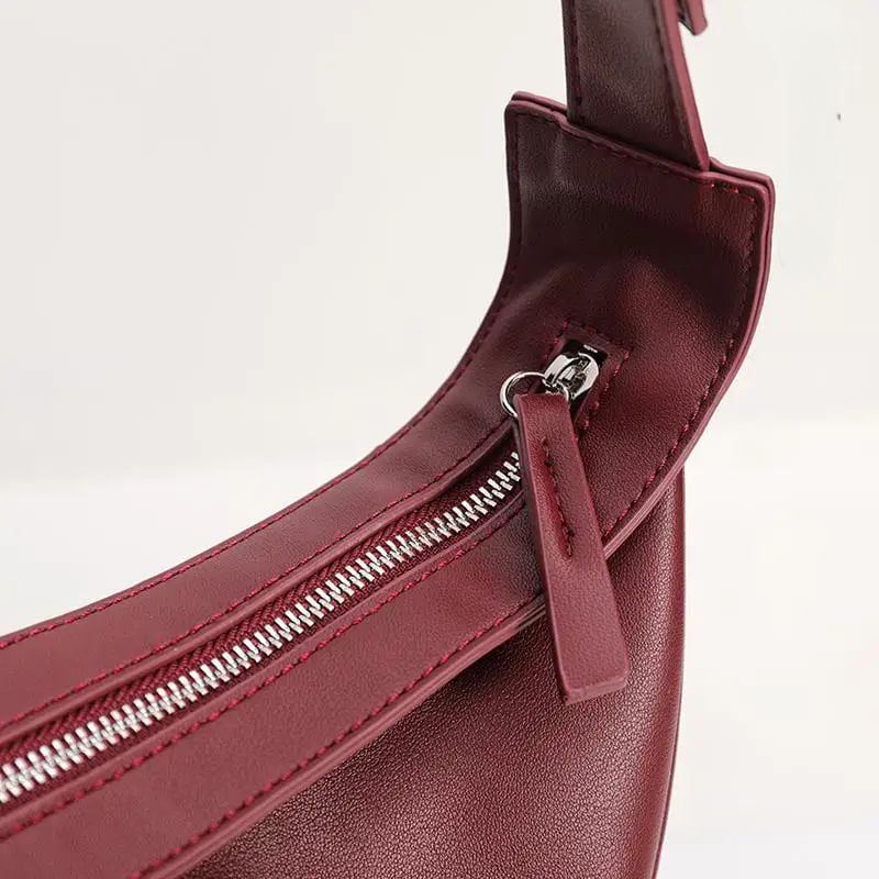 Italienische Bauchtasche Bordeaux schick