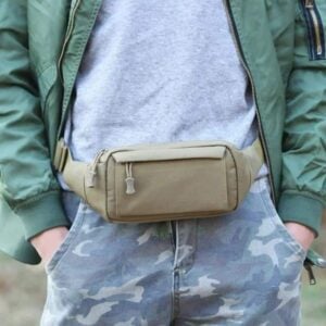sac banane kaki homme souple fermant comme une ceinture joli