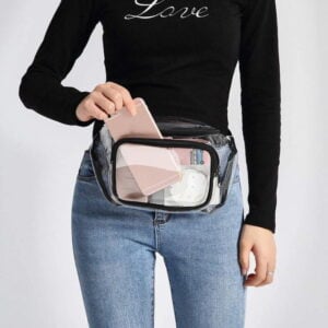 sac banane transparent espace de rangement